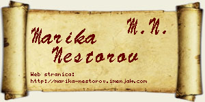 Marika Nestorov vizit kartica